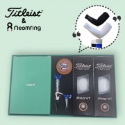 타이틀리스트 Pro-V1 3피스 6구+무봉제 쿨토시+골프티+가죽볼마커세트