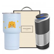 시즈넬 선물세트 카카오스텐매트텀블러+공기청정기