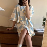 코튼 브리즈 파자마 원피스
