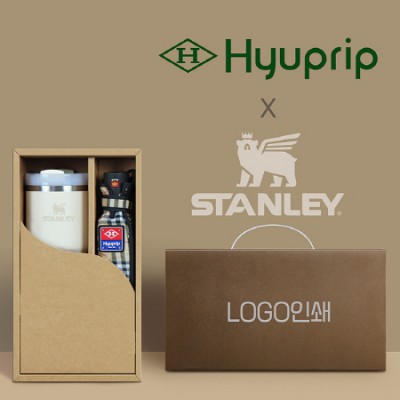 협립 3단 선염체크 우산 +스탠리591ml 텀블러-세트