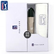 PGA 3단 완전자동 암막 세이프티 우양산+170g면사타올세트
