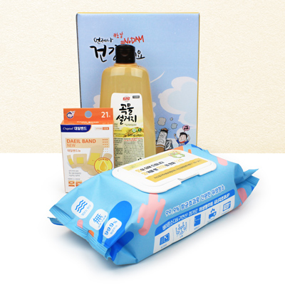 트리오 주방세제 500ml  행주티슈  대일밴드 3종세트